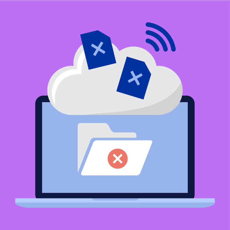 Dokument och data raderas från en laptop